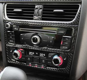 Interieur Midden Controle CD Panel Decoratieve Strip Voor A4 B8 Q5 Koolstofvezel Auto Styling Cover Trim Sticker2150941