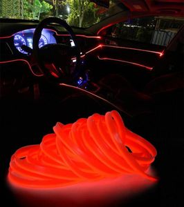 Interiorexternal lichten 5m auto led strips atmosfeer lamp 12v flexibele neon el draad touw indoor interieur licht buis auto decorati9067284