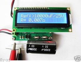 Freeshipping Internal Battery Resistance Impedantie Tester Voltmeter + In-CIRUIT CAP ESR METER