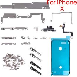 Interne metalen plaatafdekonderdelen voor iPhone X -beugelhouder Inlcude volledige volledige schroefset met waterdichte tape -vervanging