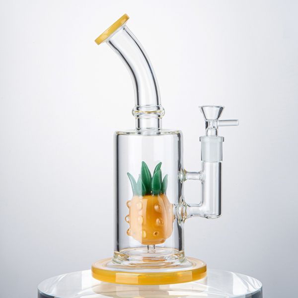 Ananas Verre Bong Narguilé Pommeau De Douche Perc Dab Rig Huile Rigs Conduites D'eau 14mm Bongs N Trous Percolateur Pipe À Eau Avec Le Bol WP2196