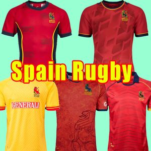 Ligue internationale Espagne 2023 Accueil Rugby Shirt équipe nationale Espana Rugby Jerseys chemises 2022 2021 Coupe du monde à domicile