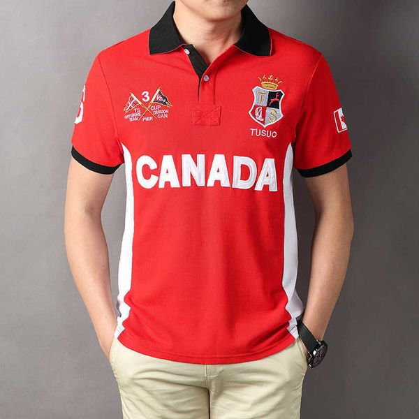 International Super New Cotton Polo Shirt Hombres Manga corta Casual Moda Deportes Canada