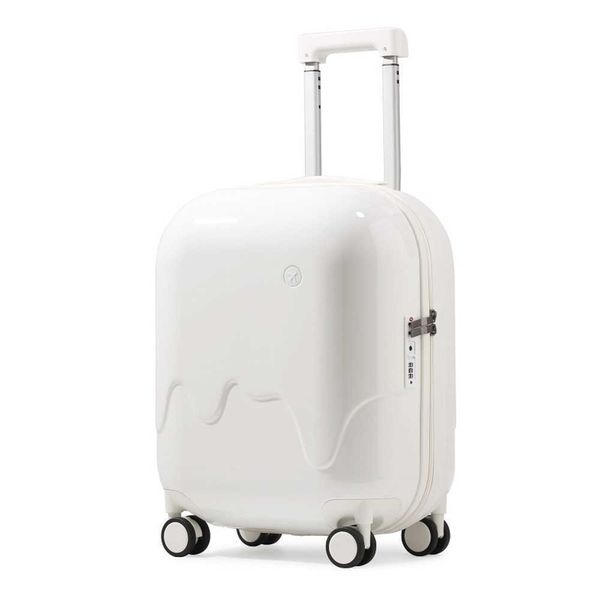 Célébrité Internet nouvelle valise de crème glacée pour les femmes valise d'embarquement de 20 pouces valise de chariot à bulles d'étudiant de 24 pouces valise de voyage à roue universelle