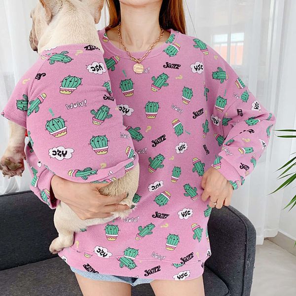 Vêtements pour animaux de compagnie, célébrité d'internet, petit chien, chat, chat bleu, pull en peluche, dessin animé, haut pour adulte, vêtements pour parents et enfants, printemps et automne