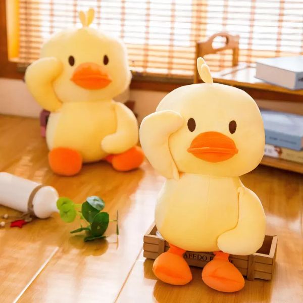 Internet belle vente chaude de canard rouge jouets douyin avec de petits canards jaunes poupées cadeau pour enfants jouets en peluche gros cadeaux de bébé