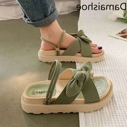 Internet Tacon Sandias de 68 Sandalen vrouwen schoenen zomer sprookjesstijl verbeteren mode student platform Roman Lady Sands Flat Shoe D54