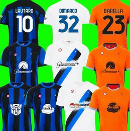 InterS Milans Club Volledige Sets voetbalshirts CORREA DZEKO BARELLA LAUTARO SKRINIAR DE VRIJ 23 24 BROZOVIC 2024 2025 voetbalshirt uniformen