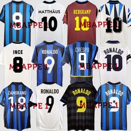 InterS MilanS Camisetas de fútbol retro RONALDO CRESPO ADRIANO 1997 98 99 00 01 02 03 04 05 07 08 09 2010 Finales MILITO SNEIJDER J.ZANETTI Eto'o camiseta de fútbol vintage