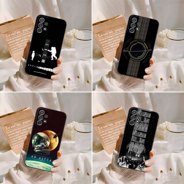 Étui de téléphone de film interstellaire pour Samsung S22 S21 S20 S30 S9 S10 S8 S7 S6 Pro Plus Edge Ultra Fe Couverture arrière d'amortissement