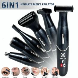 Zones intimes Haircut Précision rasoir hommes Bikini Ligne de rasoir sensible Oeufs de rasage de cheveux pubiens Face Clipper barbe Clipper 240409