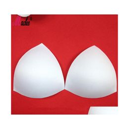 Intimates Accessoires 1Pair/Lot zwempakvoting Inserts Vrouwen Kledingschuim driehoek Sponse Pads Chest Cups Borst Bikini Pad Dr Dhmdf