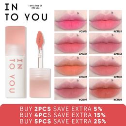 INTO YOU Make-up Vrouwen Light Cloud Lipgloss Modderige Textuur Tint Langdurige Cosmetica Rode Lippenstift Product 8 Kleuren 240229