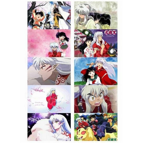 Inuyasha pegatina diferente estilo anime pegatinas bus ID tarjeta impermeable Stikers juguetes clásicos LJ201019