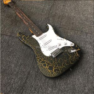 Inventaris nieuwe burst-verf elektrische gitaar, zwarte burst-verf, echte foto's, gratis verzending