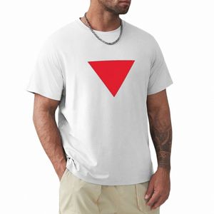 Camiseta del triángulo rojo invertido Tops de verano Camiseta de manga corta Camisetas para hombres G5GA #