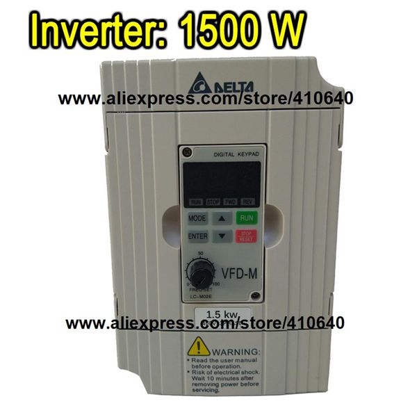 Inversor 1 5 KW VFD015M43B Trifásico 380V a 460V Corriente nominal 4 A Nuevo 1500 W Productos con entrega327W