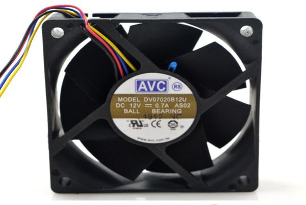 Ventilador de refrigeración inversor para AVC DV07020B12U 7020 70mm 7cm DC 12V 07A ventilador de rodamiento de bolas dual server8097410