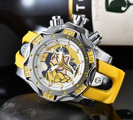 INVICTO Sports Reloj de cuarzo para hombre Reserve Bolt Zeus Personalidad Esfera grande 57 MM Hora mundial Banda de goma con caja original