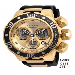 Invincible Reserve Subaqua Sea Dragon Men Model 21641 - Reloj de cuarzo suizo para hombre 52 mm Acero inoxidable 3124