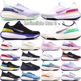 Invincible Run FK 3 Marathon Running Shoes for Men Women 2024 High Quality Oreo Triple Black Midnight Navy Team Red Sail Sail Blue Bleulle extérieure Taille 36-45