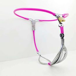 Ceinture de chasteté Invisible en acier inoxydable pour femme, sous-vêtements réglables, pantalons simples verrouillables, jouets sexuels pour adultes BDSM