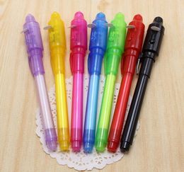Onzichtbare inkt pen school kantoor tekening magische highlighters 2 in 1 UV zwart licht combo creatieve briefpapier willekeurige kleur