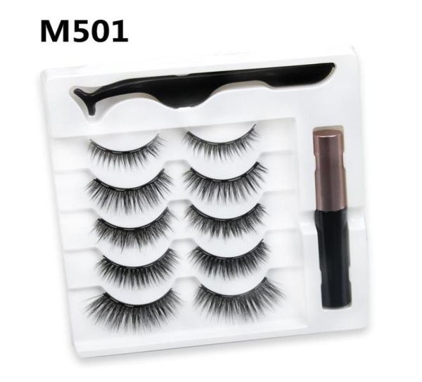 Les cils de vison magnétique invisibles kits de maquillage magique 3 tubes eye-liner réutilisables faux cils 3d look naturel charmant et épaisseur7719993