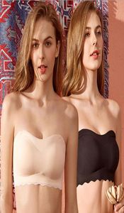 Invisible BRA de taille plus pour femmes lingerie sans bretelles sexy bralette lisse en forme de tube rembourré féminin sous-vêtements 6xl l7945762