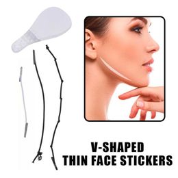 Onzichtbare dunne gezichtsstickers VShape gezicht gezichtslijn verslapping SkinFace Lift Up Fast Chin Plakband 40pcsset2361072