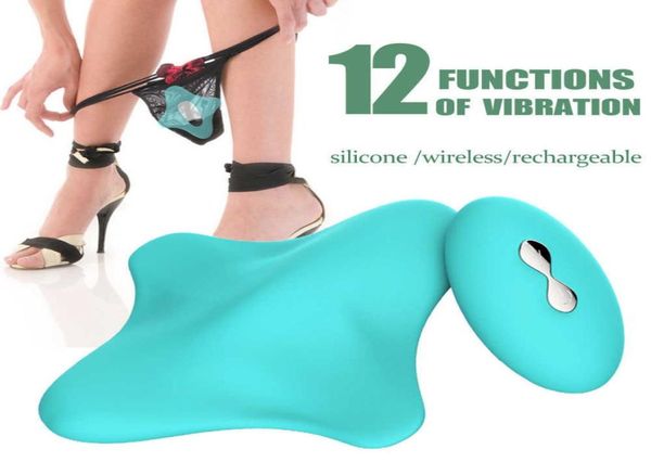 Invisible Wearable Strapon Consolador Estimulador de clítoris Control remoto inalámbrico Silicona Vibrador impermeable Bragas para pareja Q06025970977