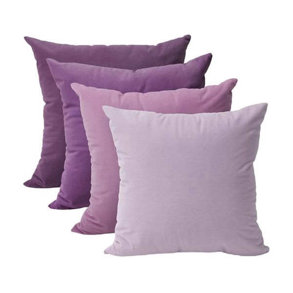 Ensemble inyahome de 2 couvercles d'oreiller à lancer violet