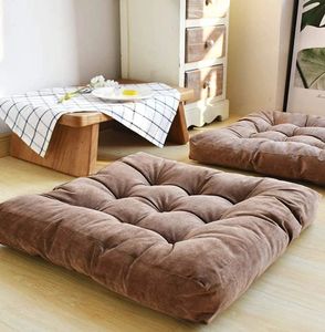 Inyahome engrosar almohadas de piso asiento para adultos grandes sólidos asiento cuadrado almohadilla de la almohadilla de comedor de comedor