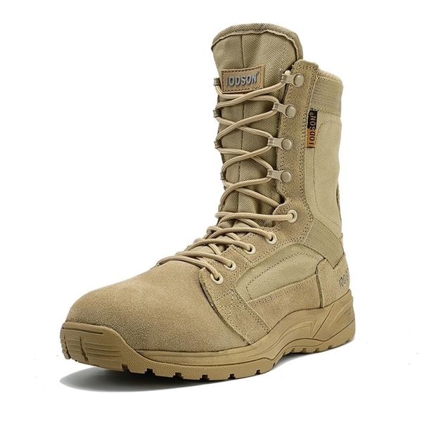 IODSON Botas de tobillo de combate del desierto transpirables para hombres tácticos al aire libre Otoño Zapatos militares Tres colores Y200915