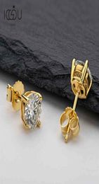 Pendientes IOGOU clásicos de Plata de Ley 925 para mujer, 0, 5 quilates, 1, 0 quilates, gemas de diamantes de mossanita, joyería de boda 244a1381237