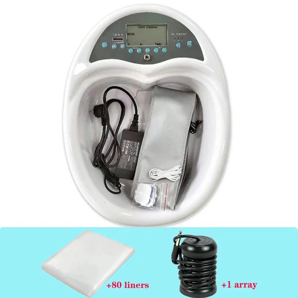 Ion Cleanse Detox Foot Bath Spa Anigin combiné avec un bracelet et un tableau de la ceinture de sapin de haute qualité 231222