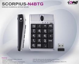 iOne Keyboard Mouse Combos 19 Teclado Numérico con Rueda de Desplazamiento para Entrada Rápida de Datos Teclado USB Mause Inalámbrico 24G y Bluetoot7216839