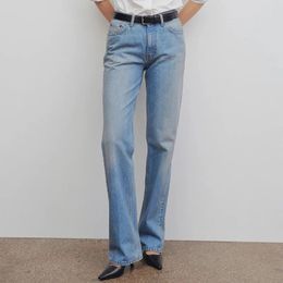 IOO haute qualité TR jean droit femme cent avec mince coton pantalons décontractés pantalons longs 240219