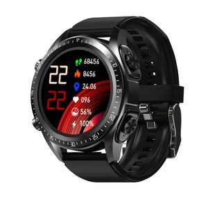 IOS Android TWS Earbuts smartwatch 2 en 1 montre intelligente avec écouteurs bluetooth pression d'oxygène dans le sang fréquence cardiaque écran tactile étanche smartwatches stocks de fitness
