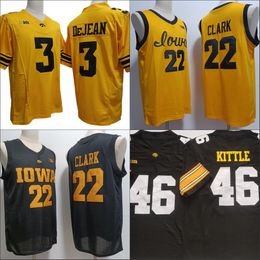 Iowa Hawkeyes 22 Caitlin Clark college Football jersey Heren STITCHED Jerseys 3 Cooper DeJean 46 George Kittle wit zwart oranje heren truien