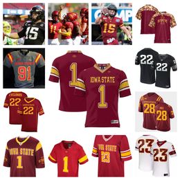 Iowa State Cyclones voetbalshirt 0 Zachary Lovett 87 Easton Dean 54 Jarrod Hufford 13 Jaylin Noel 74 Hayden Pauls 66 Tyler