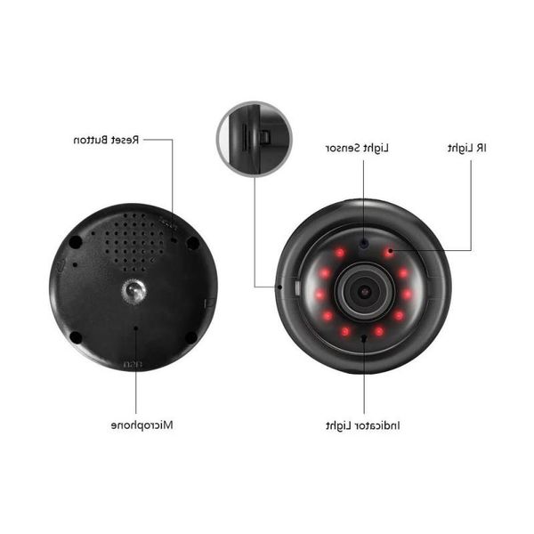 Cámara IP FreeShipping Mini cámara Wifi con visión nocturna por infrarrojos Rastreador de movimiento de audio bidireccional para seguridad en el hogar Monitor de bebé Gxftq