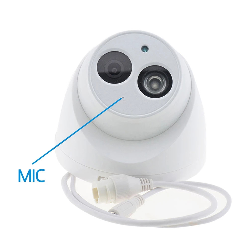 IP-kamera-säkerhet IPC-HDW4433C-A 4MP HD Poe IR 30m Night Vision Starlight Camara Mini Dome Inbyggda Mic Network-kameror