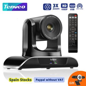 Caméras IP 1080P USB PTZ Caméra 3X Zoom optique Vidéoconférence Travail avec OBS pour l'éducation de l'église Streaming en direct 230830