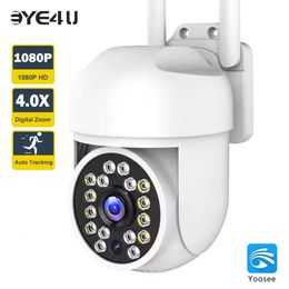 IP-camera's 1080P Wifi Buiten HD Surveillance PTZ Cam Beveiliging CCTV Auto Tracking Nachtzicht Tweeweg Audio Yoosee 230922