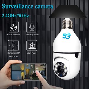 Caméras IP 2 3 pièces E27 ampoule sans fil Wifi caméra de Surveillance extérieure Vision nocturne suivi automatique 4X Zoom numérique caméra de sécurité vidéo 230206