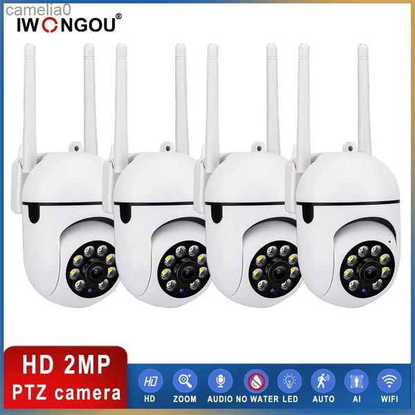 Caméras IP 2MP Home Wireless Indoor WiFi HD Camera 5G / 2.4G Dual Band Vision Night Color Monitor adapté à la salle du nourrisson Iwongou CCTV Systemc240412