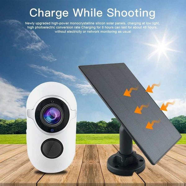 Cámaras IP 2MP Wifi Camera 1080p IP66 Impermeable de la batería IP al aire libre para la seguridad inalámbrica de la cámara de potencia inferior Detección de movimiento 24413