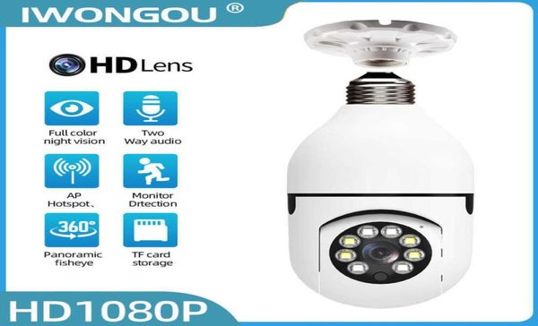 Caméras IP 2MP Wifi caméra ampoule Surveillance Vision nocturne couleur sans fil intérieur camara Zoom vidéo moniteur de sécurité Yoose APP 5257227