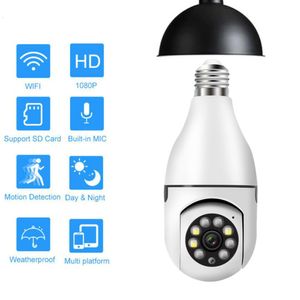 Cámaras IP 360 Girar Seguimiento automático Cámara panorámica 1080P Full HD Inalámbrico JXLCAM Wifi PTZ Cámara IP Visualización remota Interfaz de bombilla de seguridad 230427